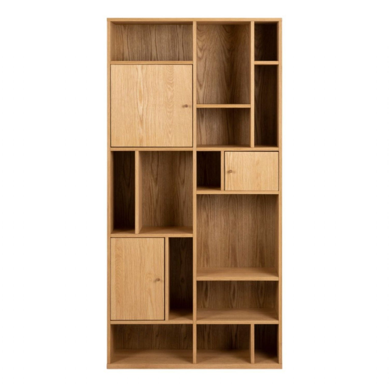 Rangoon 3 Door Large Bookcase in Oak