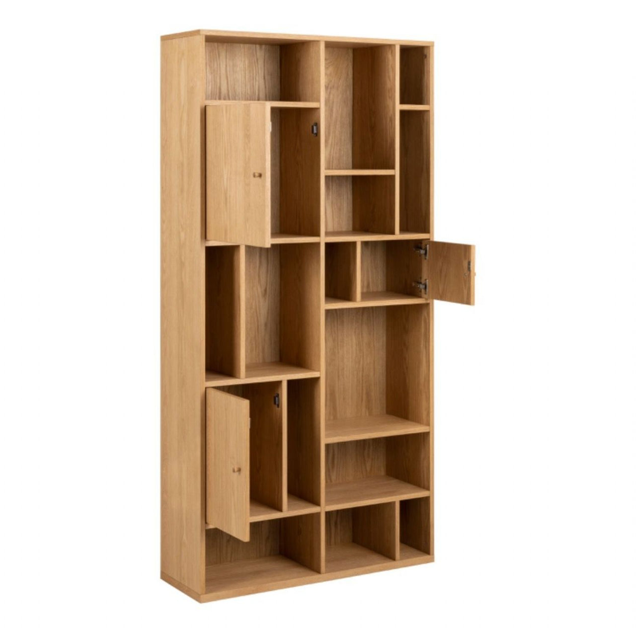 Rangoon 3 Door Large Bookcase in Oak