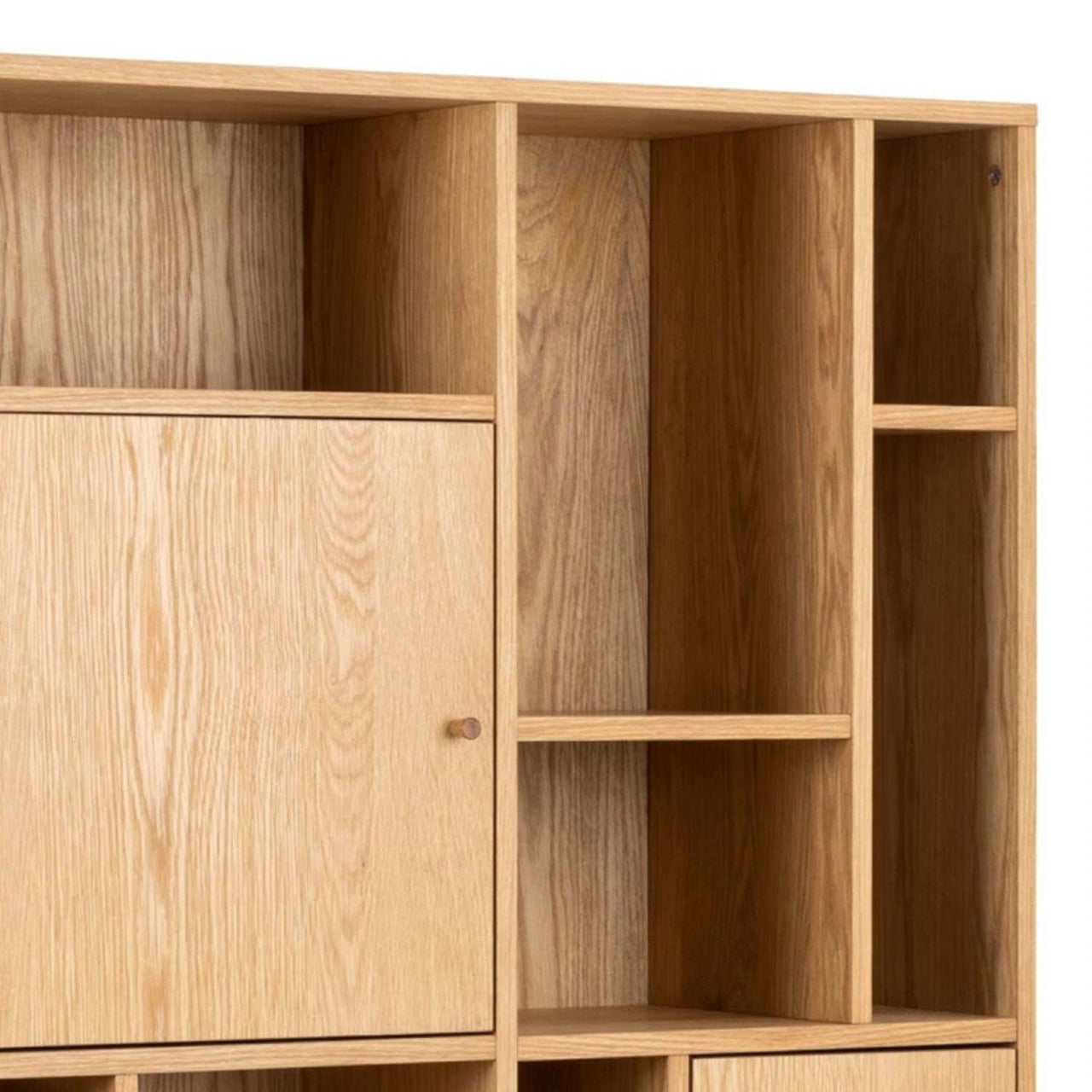 Rangoon 3 Door Large Bookcase in Oak