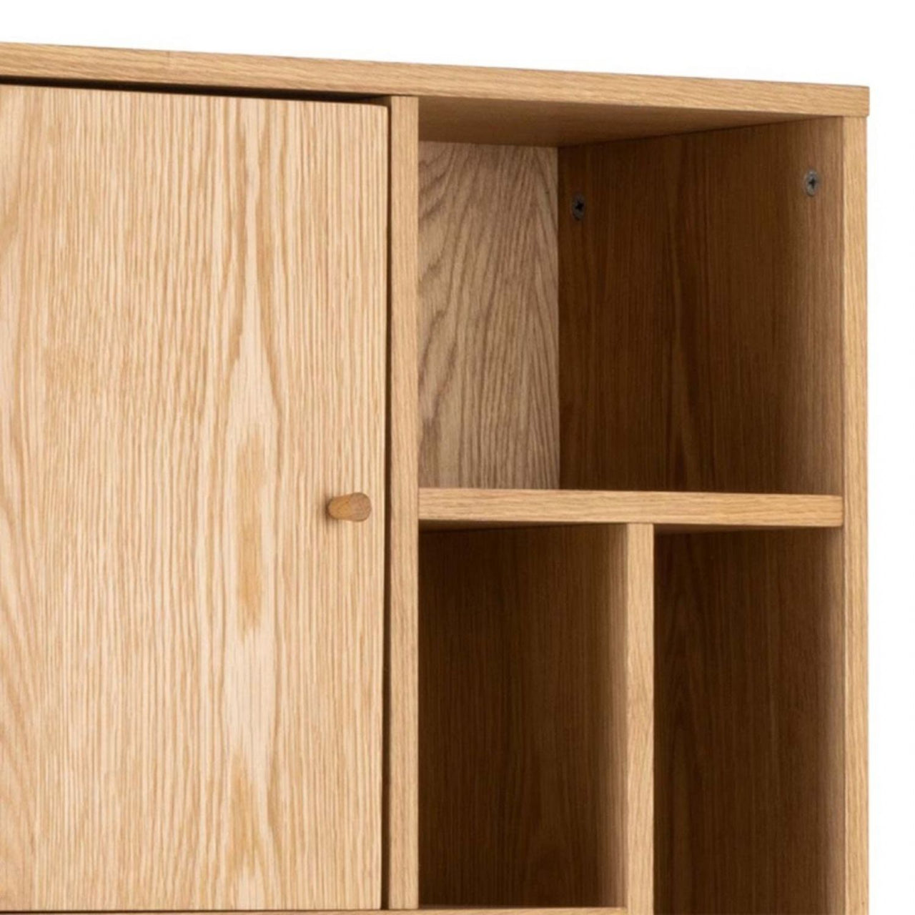 Rangoon 3 Door Bookcase in Oak