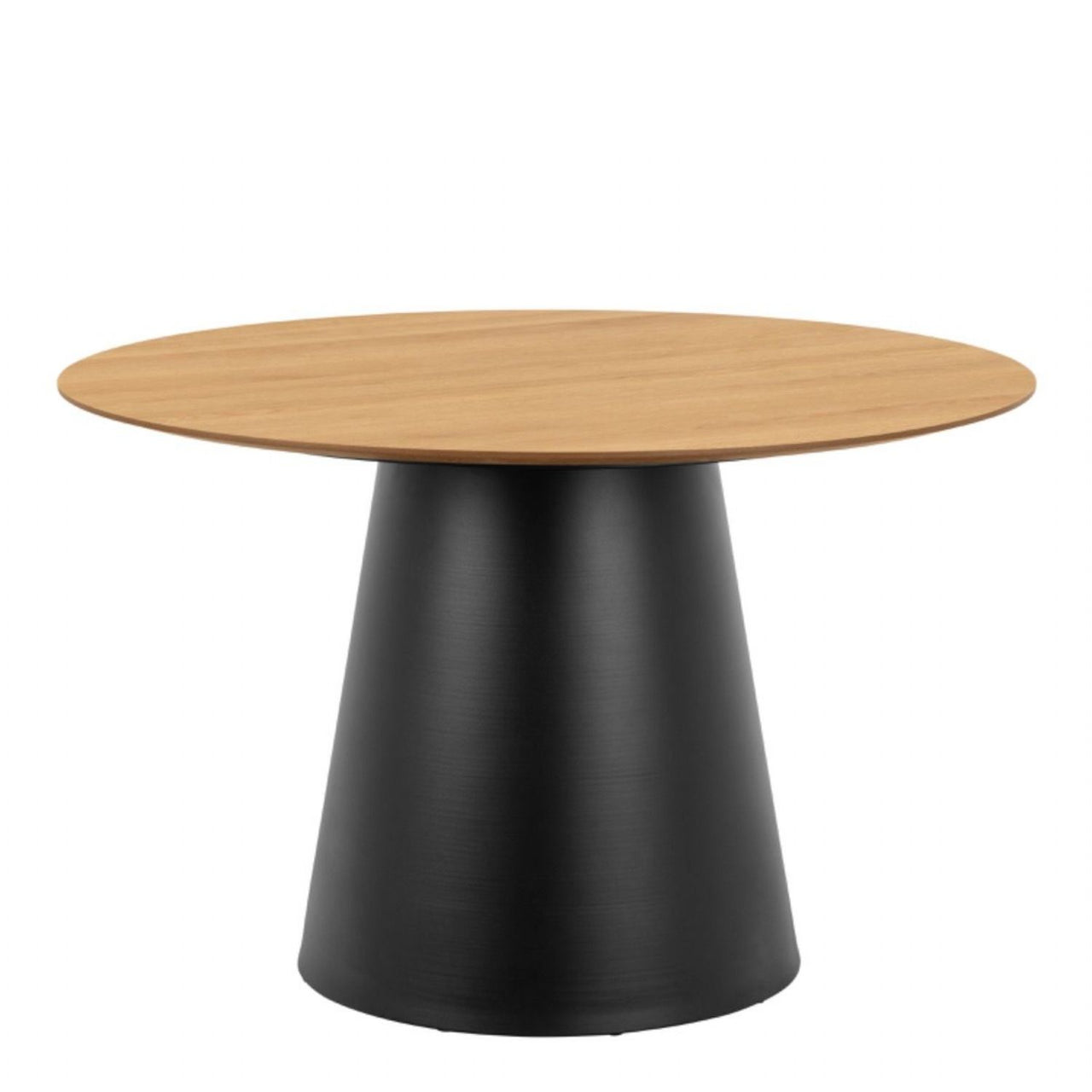 Soli Round Dining Table in Oak Black 120x75cm