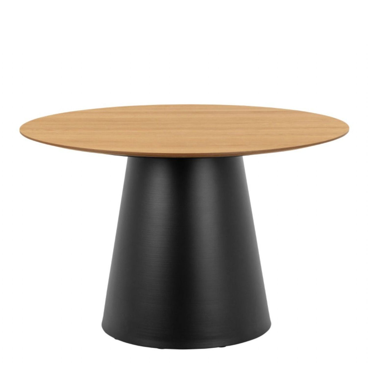 Soli Round Dining Table in Oak Black 120x75cm