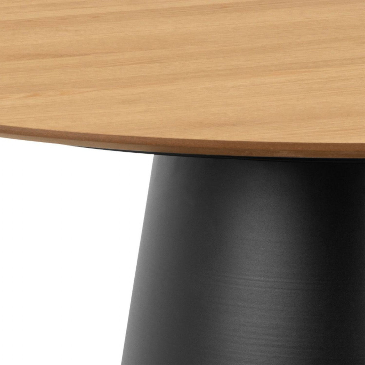 Soli Round Dining Table in Oak Black 120x75cm