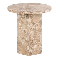 Thumbnail for Naxos Side Table in Brown Marble