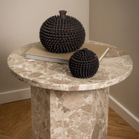 Thumbnail for Naxos Side Table in Brown Marble