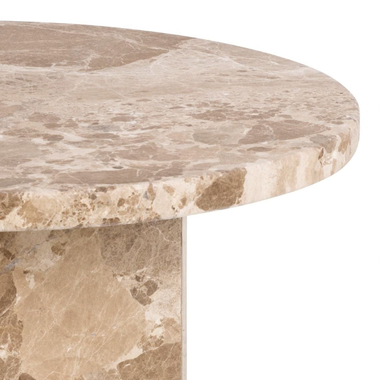 Naxos Side Table in Brown Marble