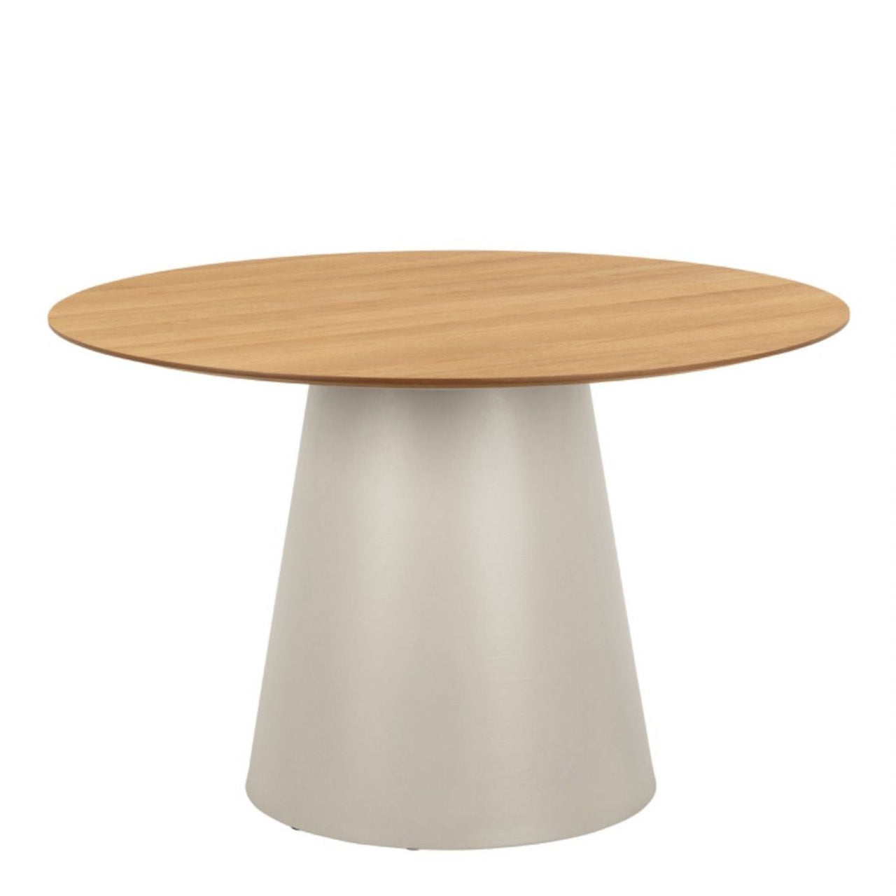 Soli Round Dining Table in Oak Grey 120x75cm