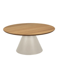 Thumbnail for Soli Round Coffee Table in Oak Grey 85x40cm