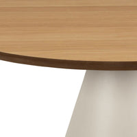 Thumbnail for Soli Low Round Coffee Table in Oak Grey 65x43cm