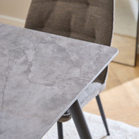 Thumbnail for Wicklow Rectangular Dining Table in Grey Black