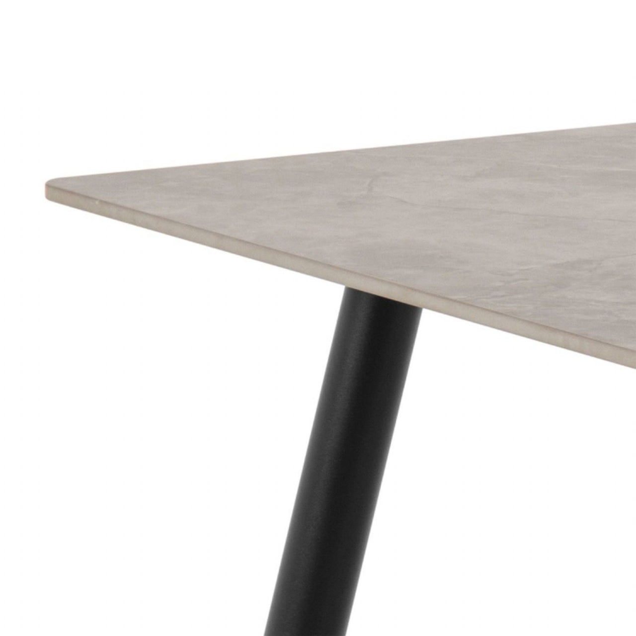 Wicklow Rectangular Dining Table in Grey Black