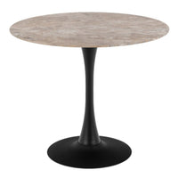 Thumbnail for Malta Ceramic Round Dining Table Brown Black 90x75 cm