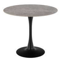 Thumbnail for Malta Ceramic Round Dining Table Grey Black 90x75 cm