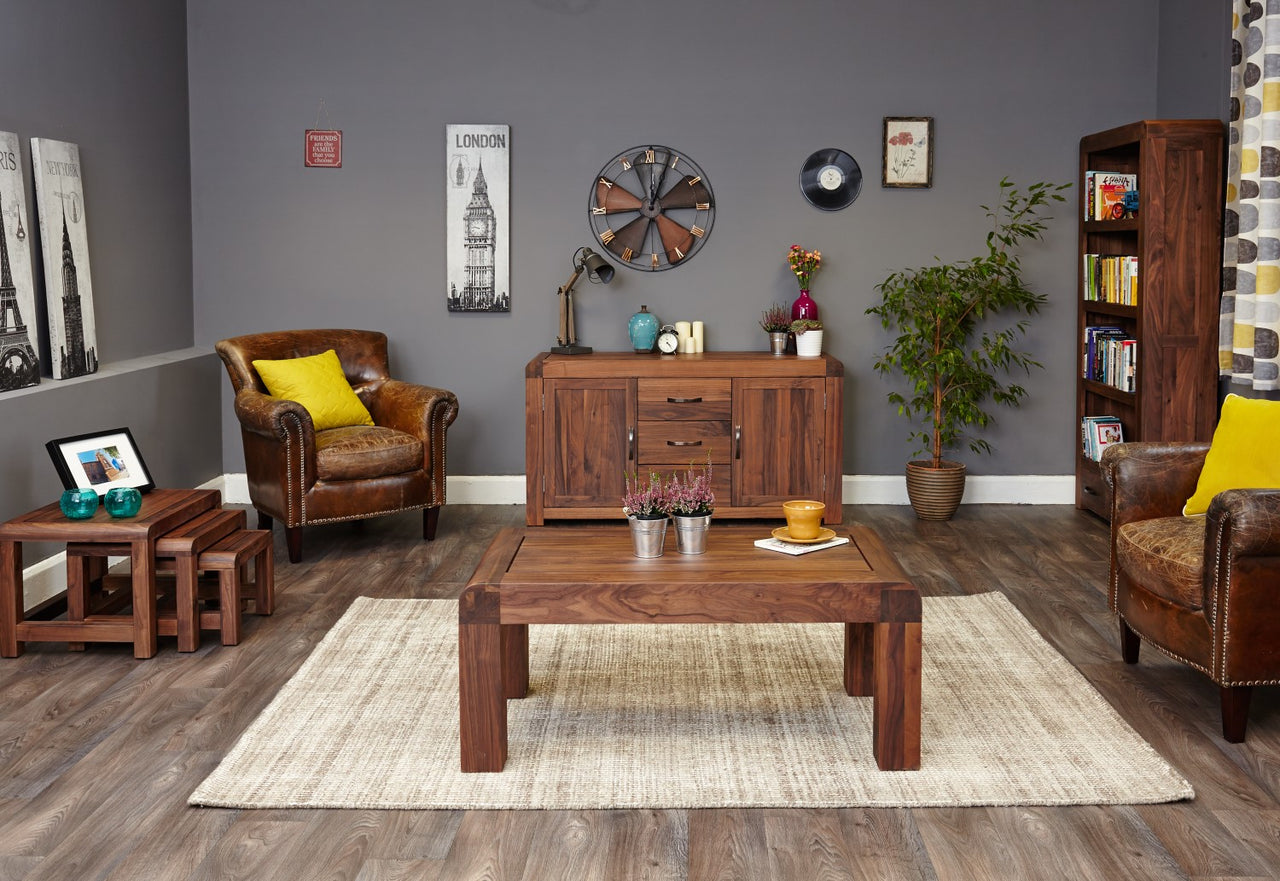 Large Walnut Dark Wood Sideboard