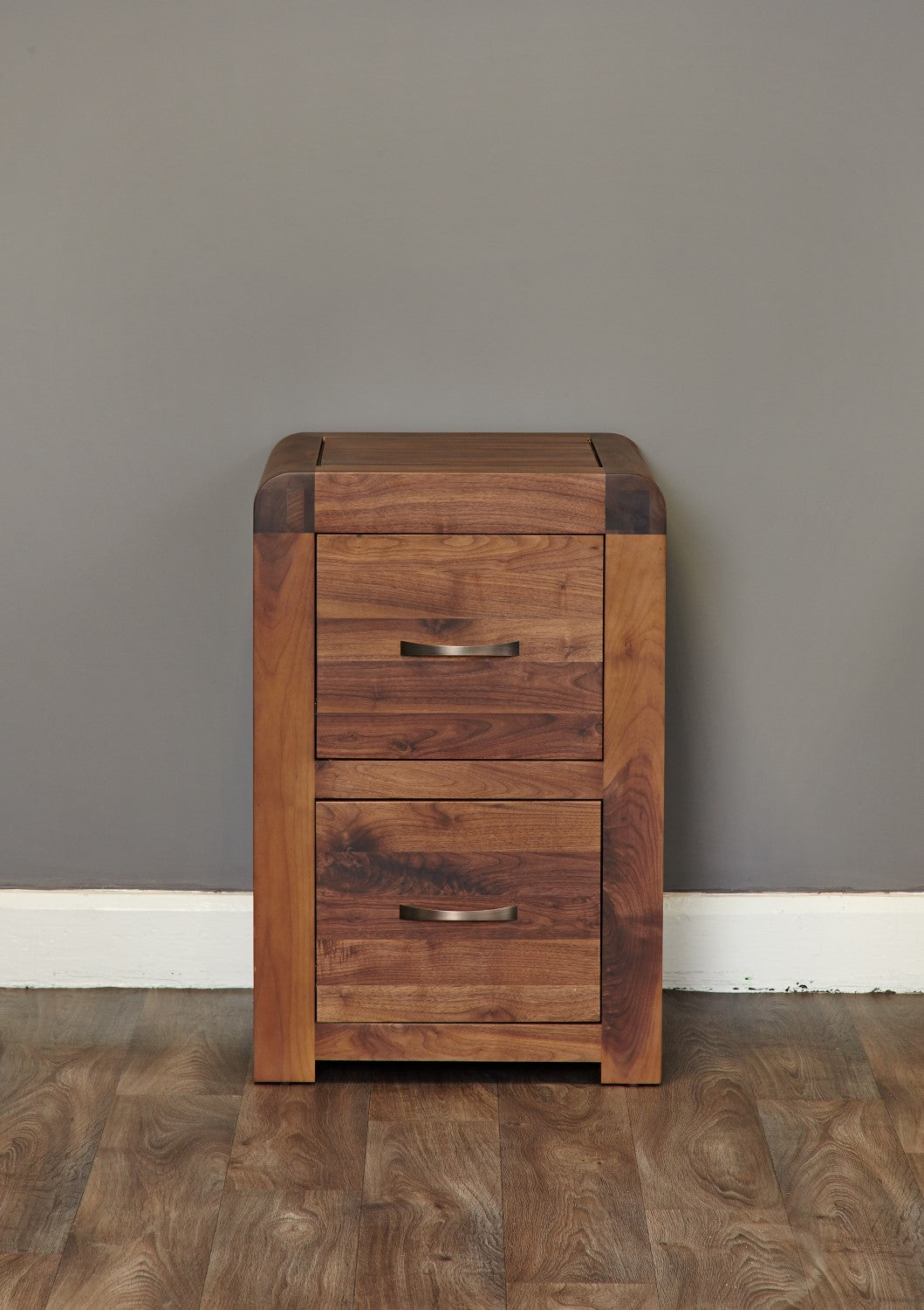 Walnut 2 Drawer Home Office Filing Cabinet