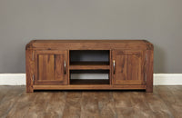 Thumbnail for Large Walnut Dark Wood Widescreen TV Cabinet