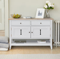 Thumbnail for Grey Painted Small Sideboard Console Storage Cabinet