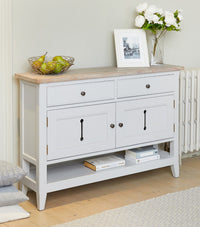 Thumbnail for Grey Painted Small Sideboard Console Storage Cabinet