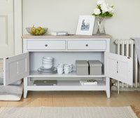 Thumbnail for Grey Painted Small Sideboard Console Storage Cabinet