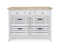 Thumbnail for Urban Chic Grey Painted Sideboard Cupboard