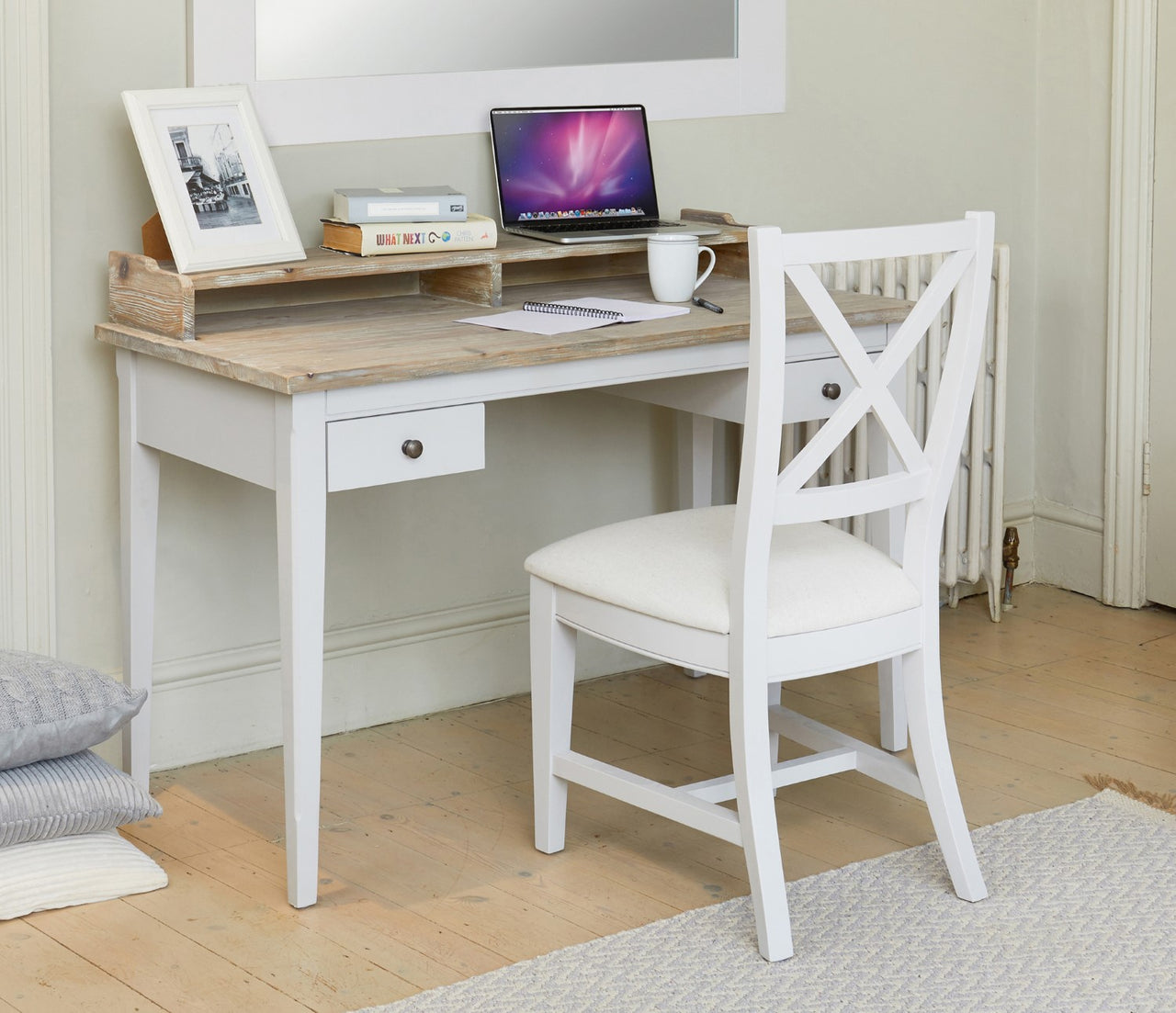 Grey Painted Desk Dressing Table