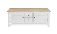 Thumbnail for Distressed Grey Painted Widescreen TV Stand Limed Top