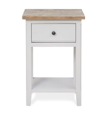 Thumbnail for Grey Painted Open Base Lamp Table with Limed Wood Top