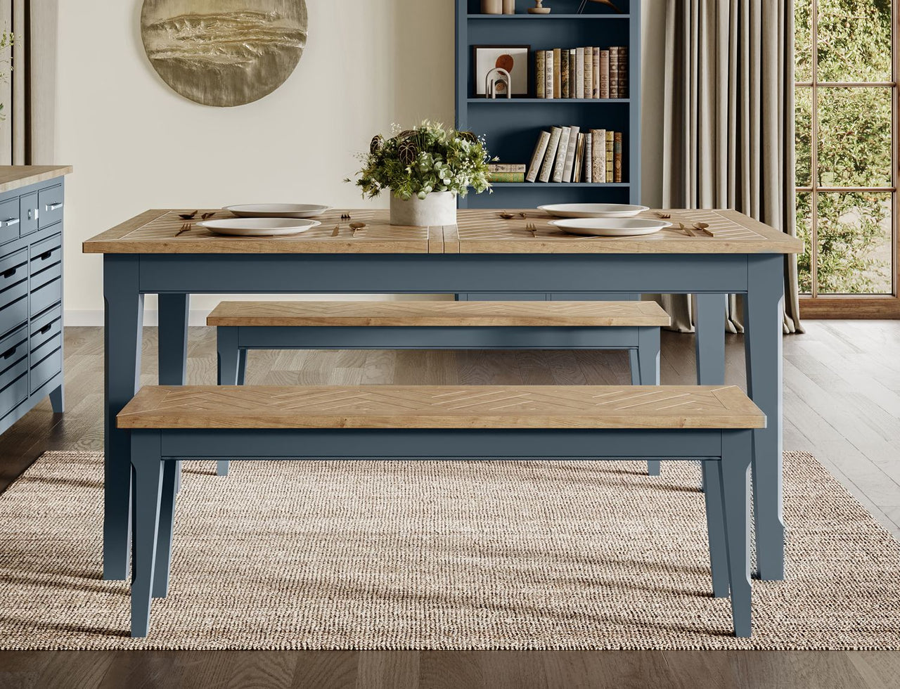 Signature Blue Extending Dining Table