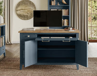 Thumbnail for Signature Blue Hidden Home Office Desk