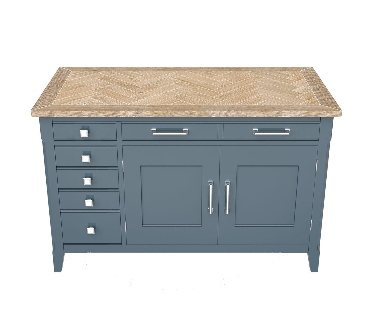 Signature Blue Hidden Home Office Desk