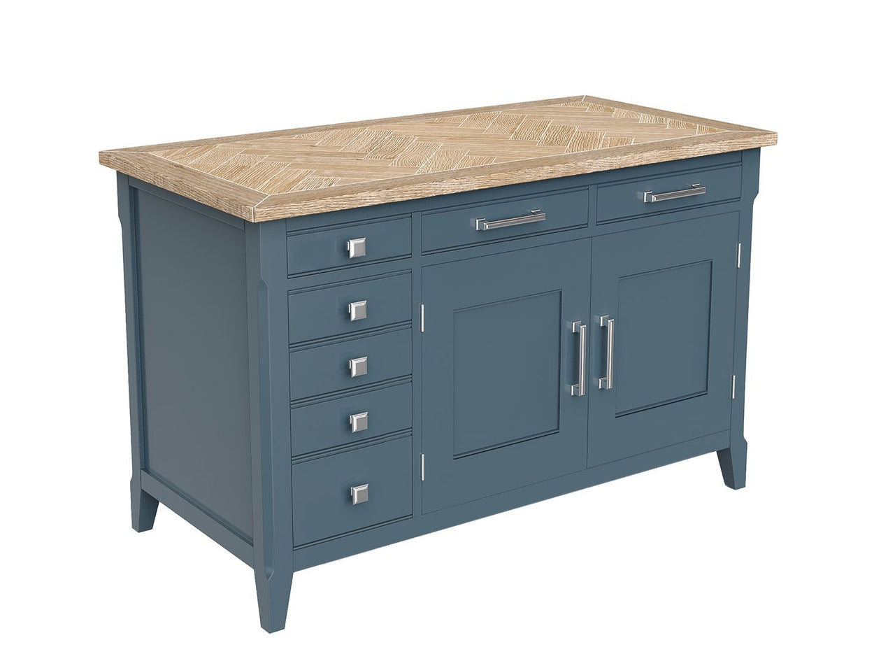 Signature Blue Hidden Home Office Desk