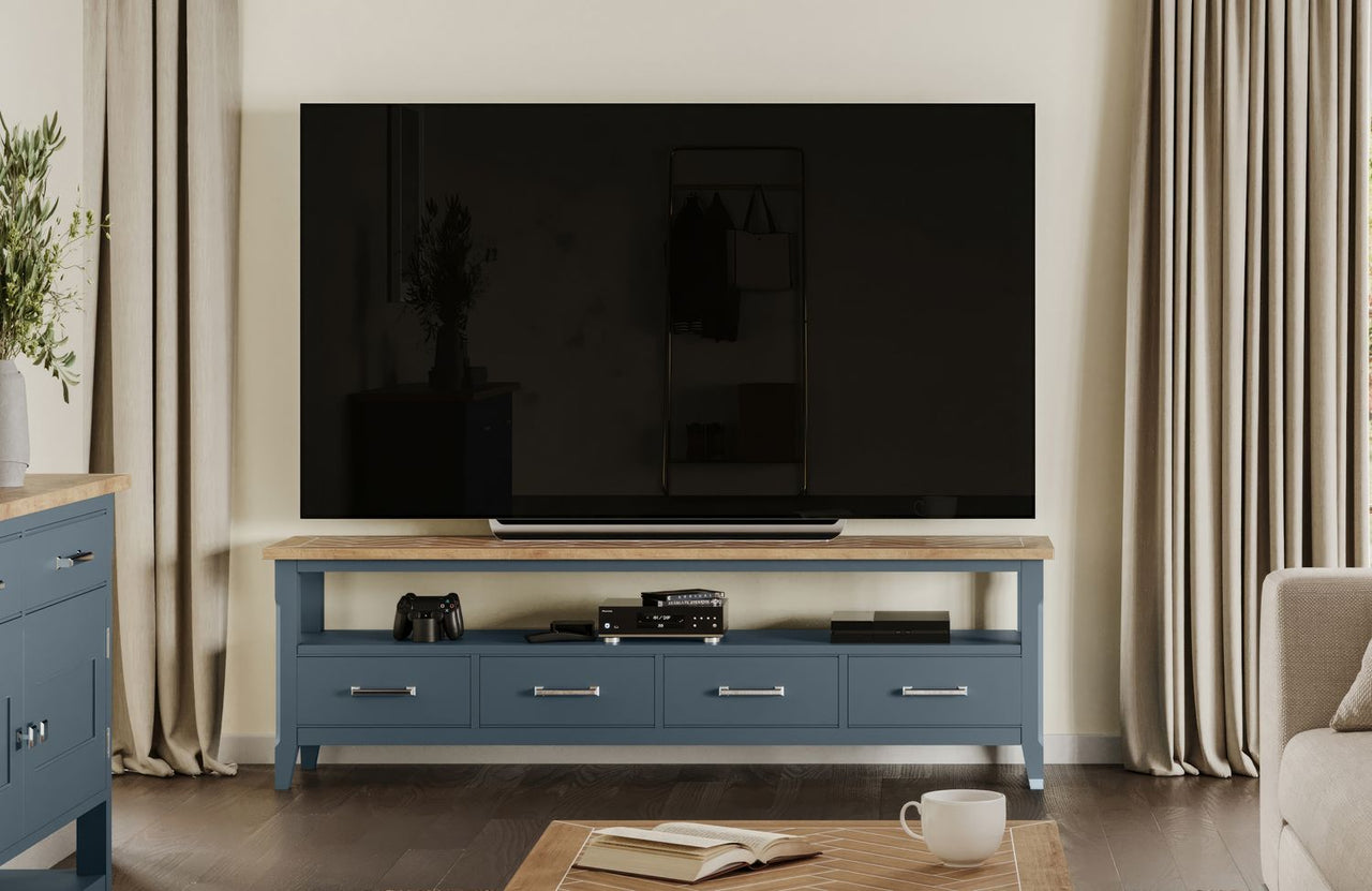 Signature Blue Large Widescreen Television Cabinet