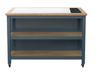 Thumbnail for Kitchen Island (Blue) Open with Breakfast Bar