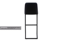 Thumbnail for (VPR03H) Vintage Black Leather Bar Stool (Pack of Two)