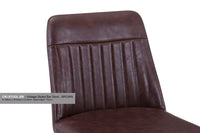 Thumbnail for (VPR03G) Vintage Brown Leather Bar Stool (Pack of Two)