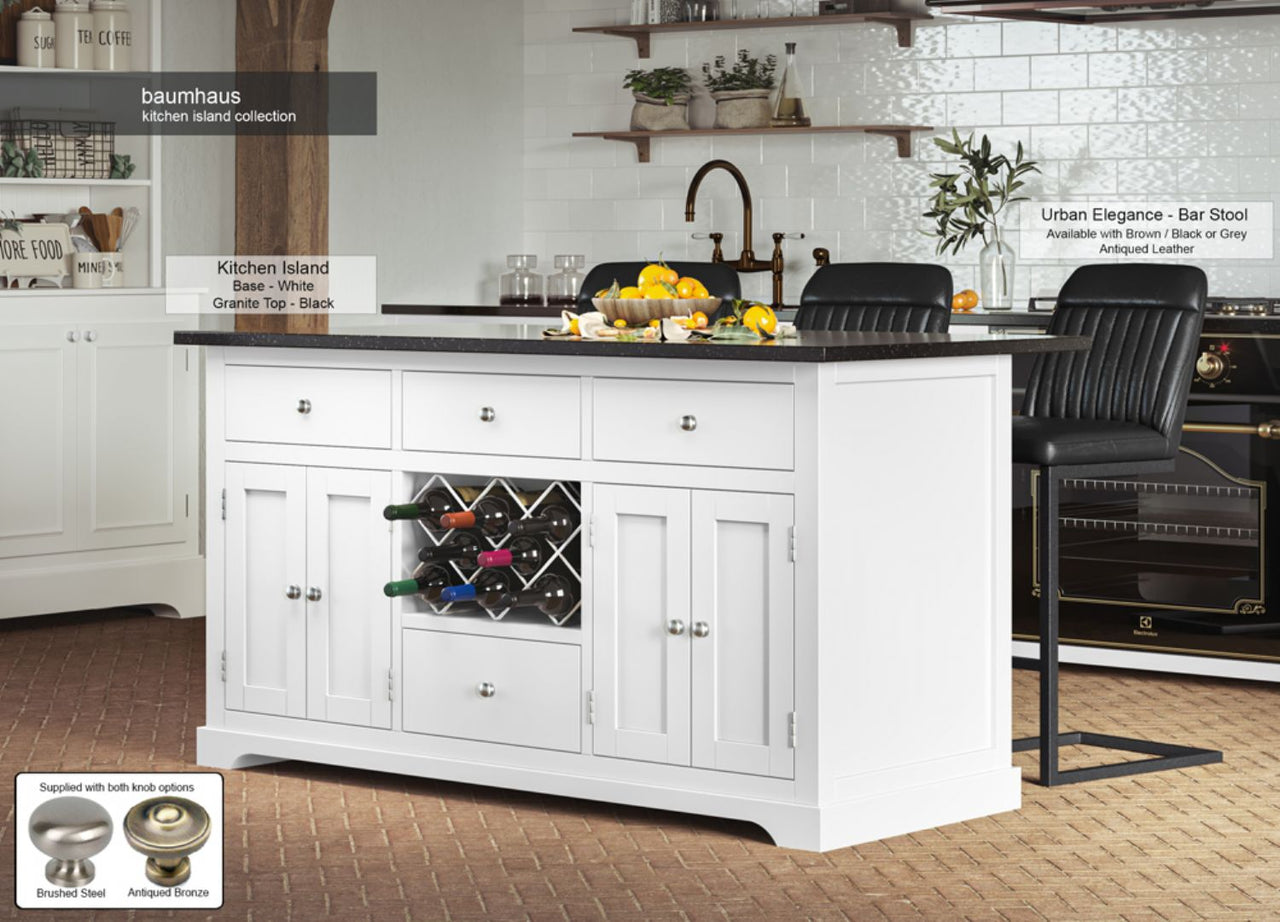 White Kitchen Island (BASE ONLY)