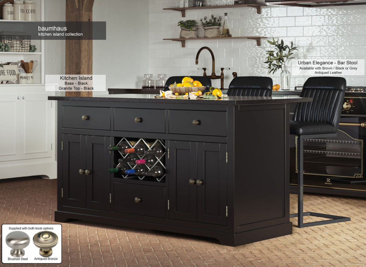 Black Kitchen Island (BASE ONLY)