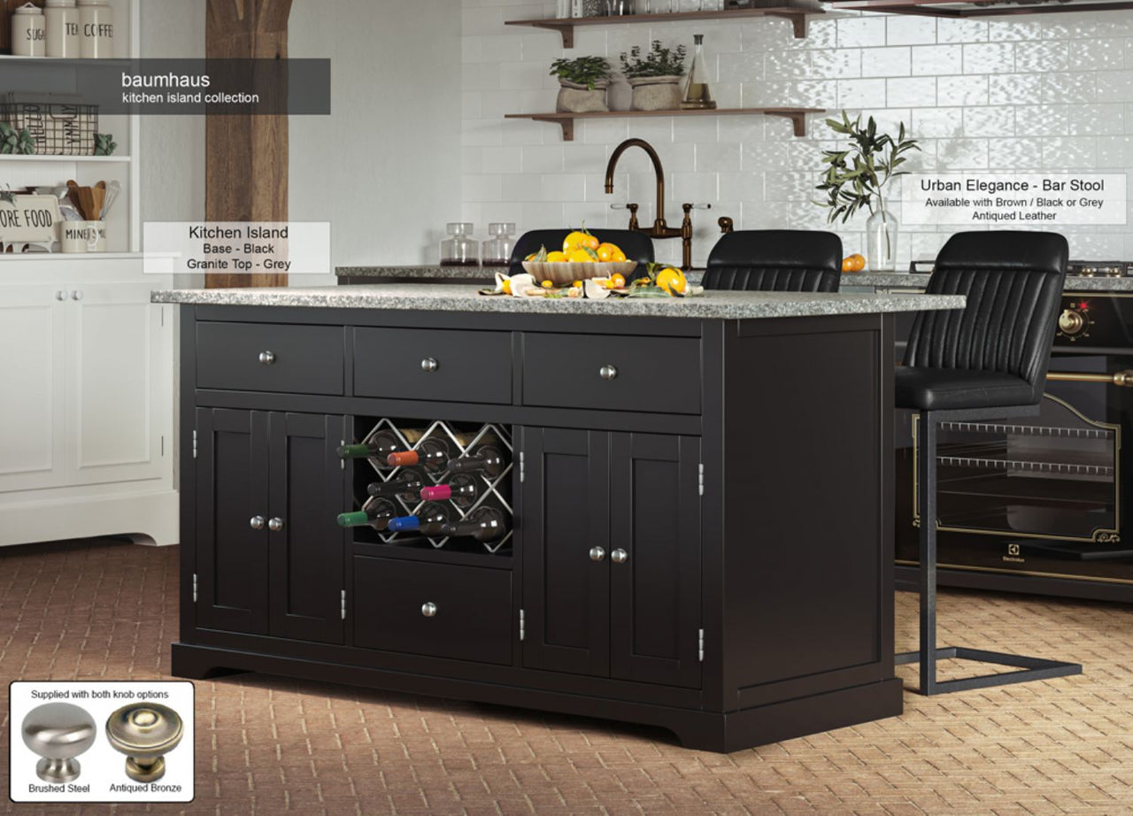 Black Kitchen Island (BASE ONLY)