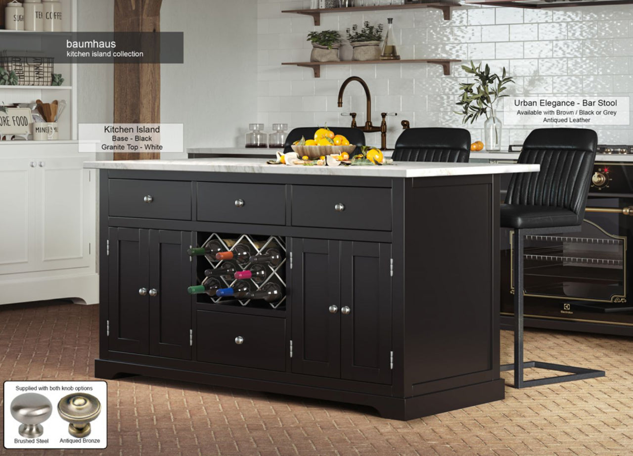 Black Kitchen Island (BASE ONLY)