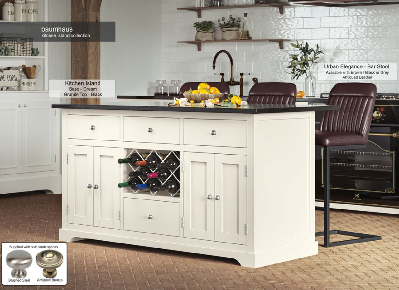 Cream Kitchen Island (BASE ONLY)