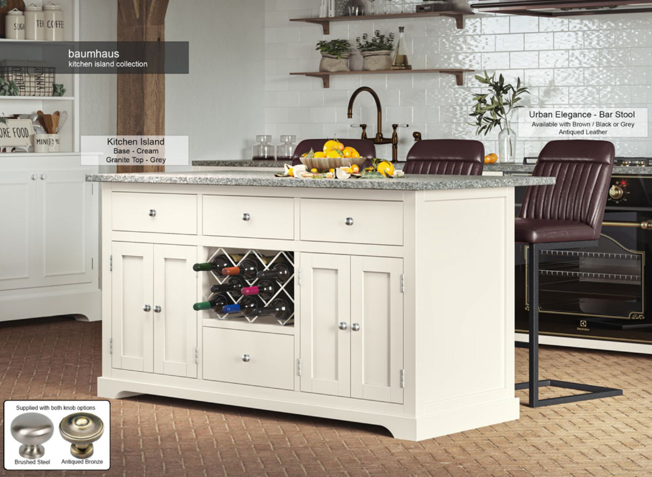 Cream Kitchen Island (BASE ONLY)