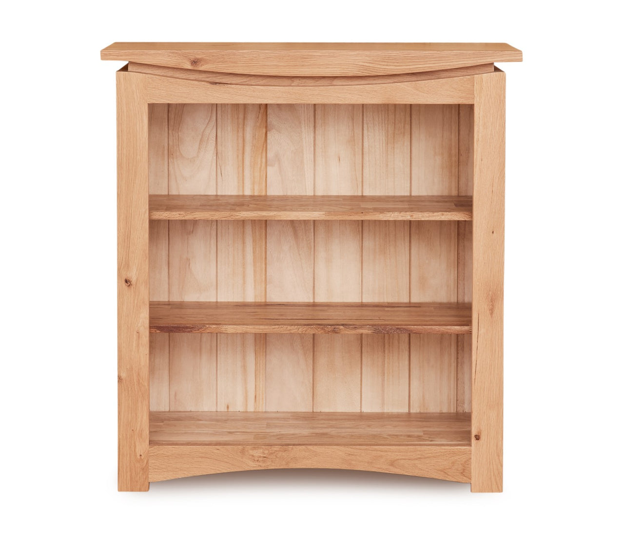 Light Solid Oak Small Low Bookcase Shelf Display Shelf Unit