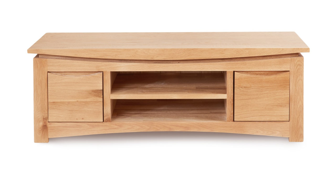 Light Solid Oak Widescreen TV Cabinet