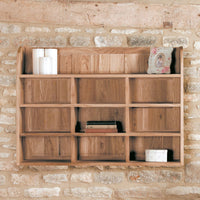 Thumbnail for Solid Light Oak Reversible DVD CD Media Wall Shelving Storage Rack