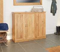 Thumbnail for Light Oak Large Wide Shoe Storage Cupboard