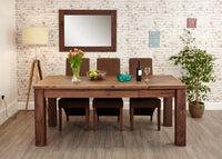 Thumbnail for Dark Wood Walnut Extending Dining Table 6 to 8 Seater Dark Wood Finish