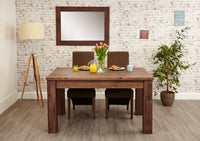 Thumbnail for Dark Wood Walnut Extending Dining Table 6 to 8 Seater Dark Wood Finish