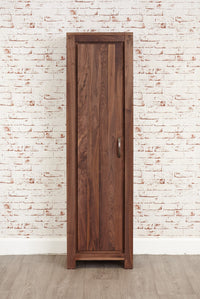 Thumbnail for Walnut Dark Wood Tall Slim Narrow Shoe Cupboard