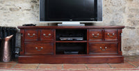 Thumbnail for Large Mahogany Widescreen TV Cabinet Traditional Dark Wood Finish