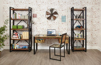 Thumbnail for 200cm Tall Rustic Large Bookcase Painted Open Wall Shelving Unit